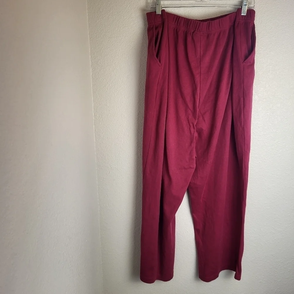 Woman Within Purple Workout Pants for Gym Or Leisure Women's Size 3X